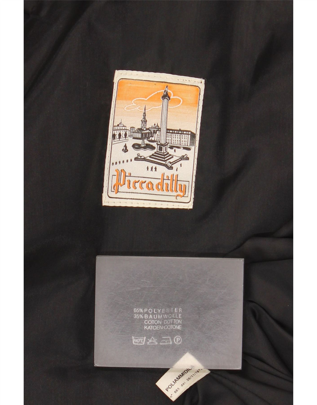 Piccadilly Dame Overfrakke UK 10 Lille sort polyester