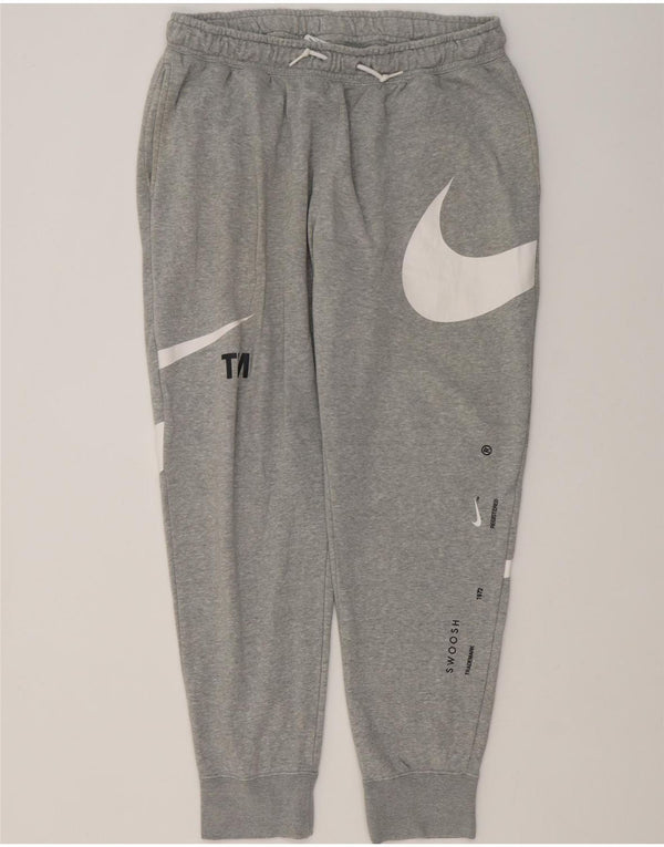 Nike Herre Swoosh Grafisk træningsdragt Bukser Joggers XL Grå Flecked Bomuld