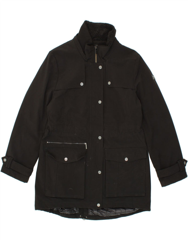 DKNY Womens Sherpa Padded Coat UK 18 XL Black Polyester Vintage Dkny and Second-Hand Dkny from Messina Hembry 