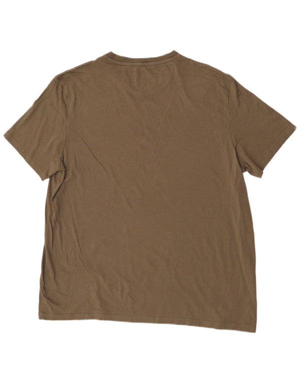 Timberland Herre Slim Fit T-Shirt Top 3XL Khaki Bomuld