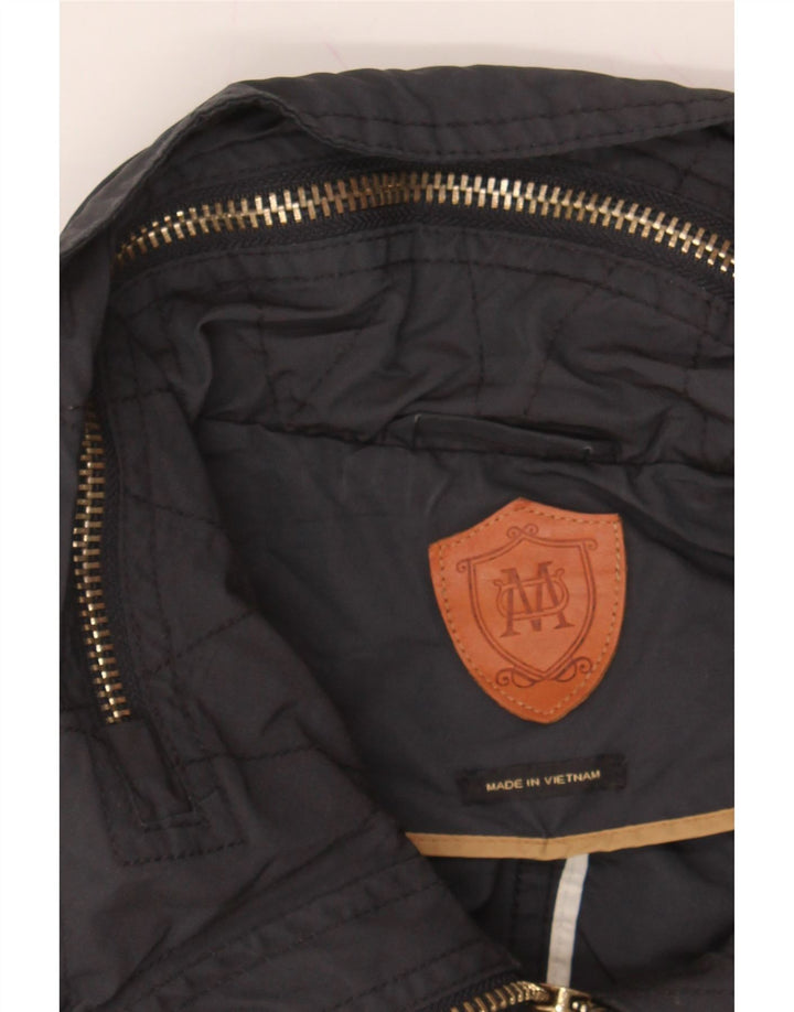 MASSIMO DUTTI Womens Utility Jacket UK 10 Small Navy Blue Nylon Vintage Massimo Dutti and Second-Hand Massimo Dutti from Messina Hembry 
