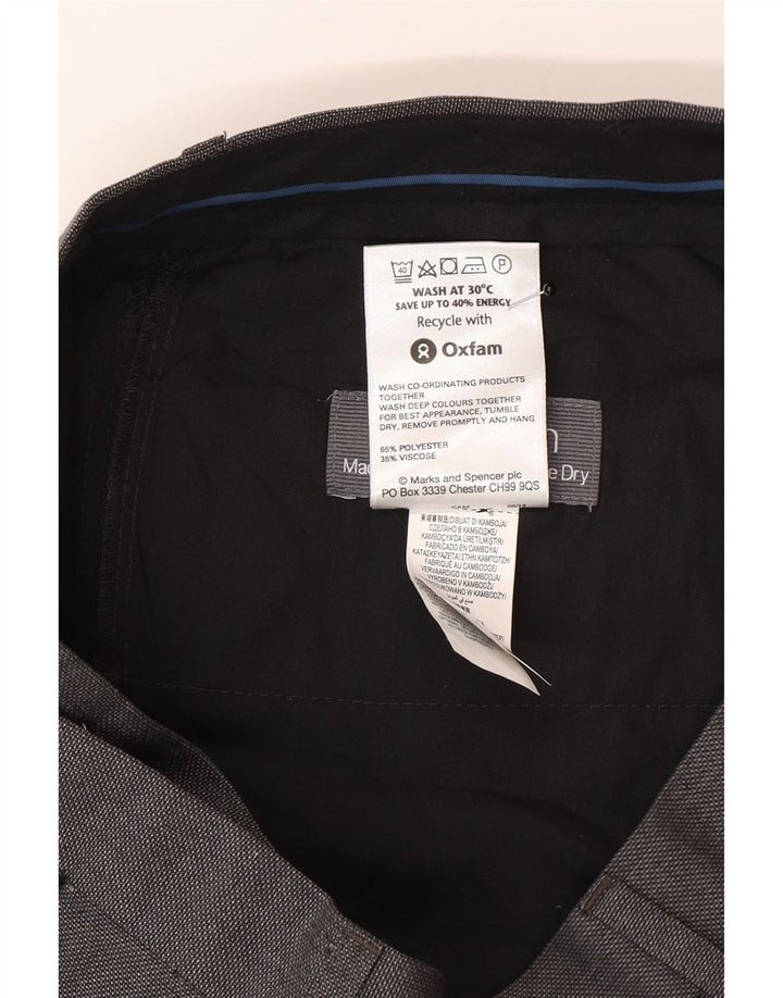 Marks & Spencer Straight Suit Bukser til mænd W30 L35 Grå polyester