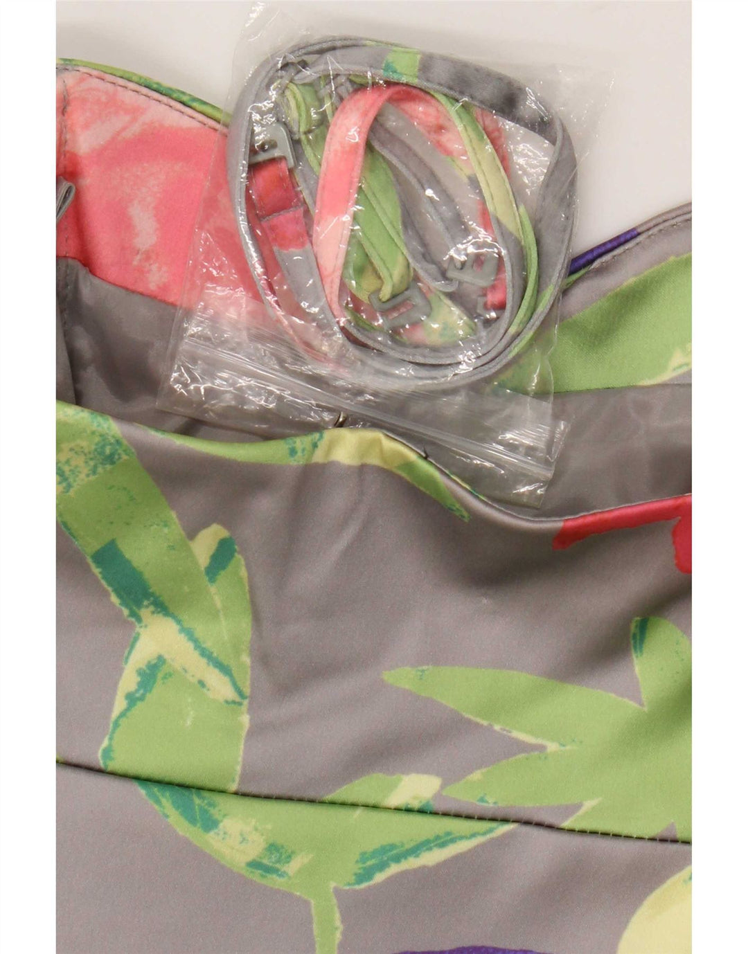 Coast Dame Stropløs Kjole UK 12 Medium Grey Floral Acetate