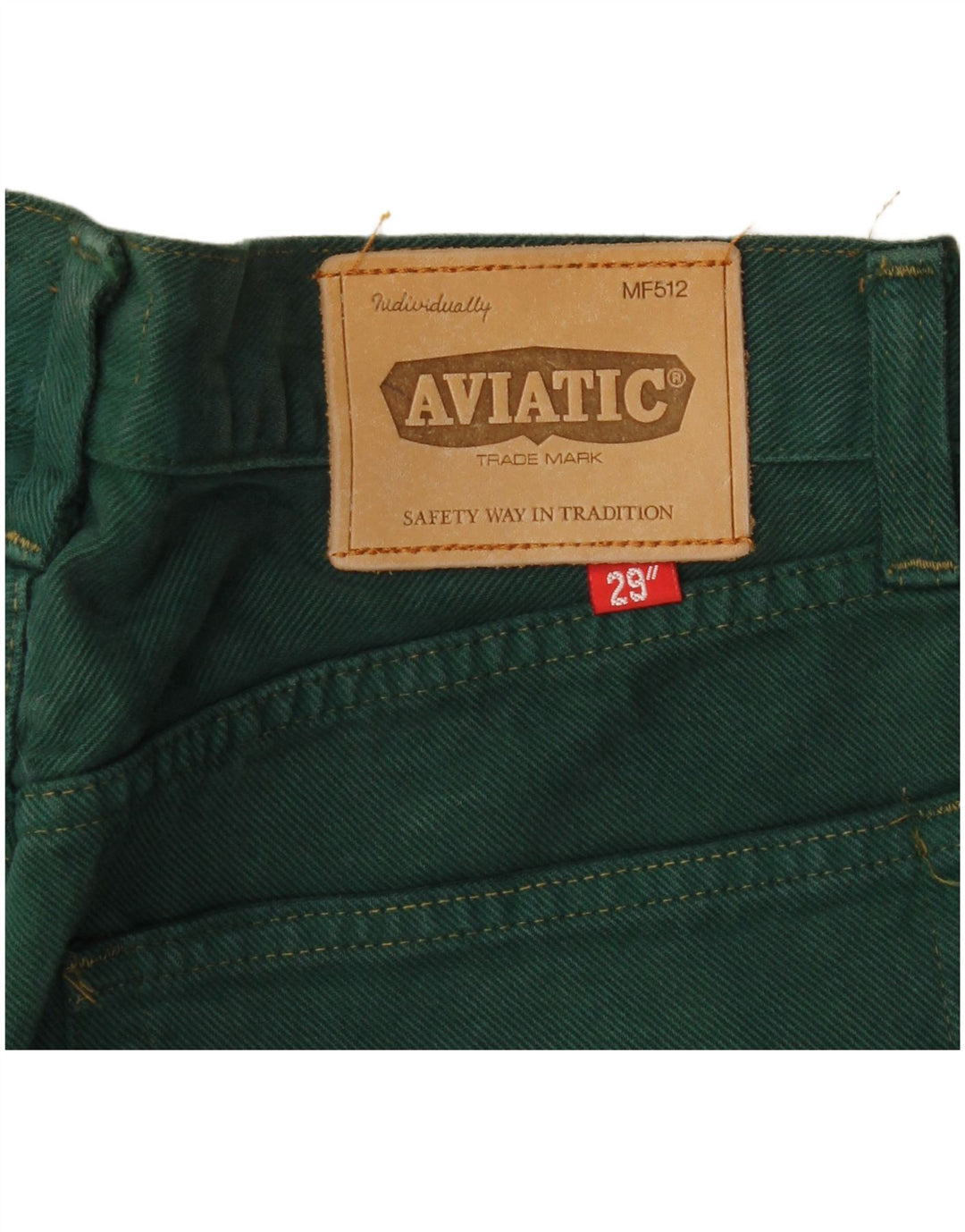 Aviatic Dame Højtaljede Straight Jeans W29 L33 Grøn