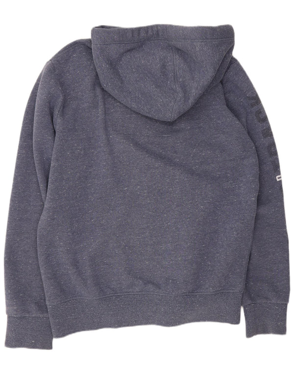 Superdry Herre grafisk hættetrøje med lynlås 2XL Blå Flecked Bomuld