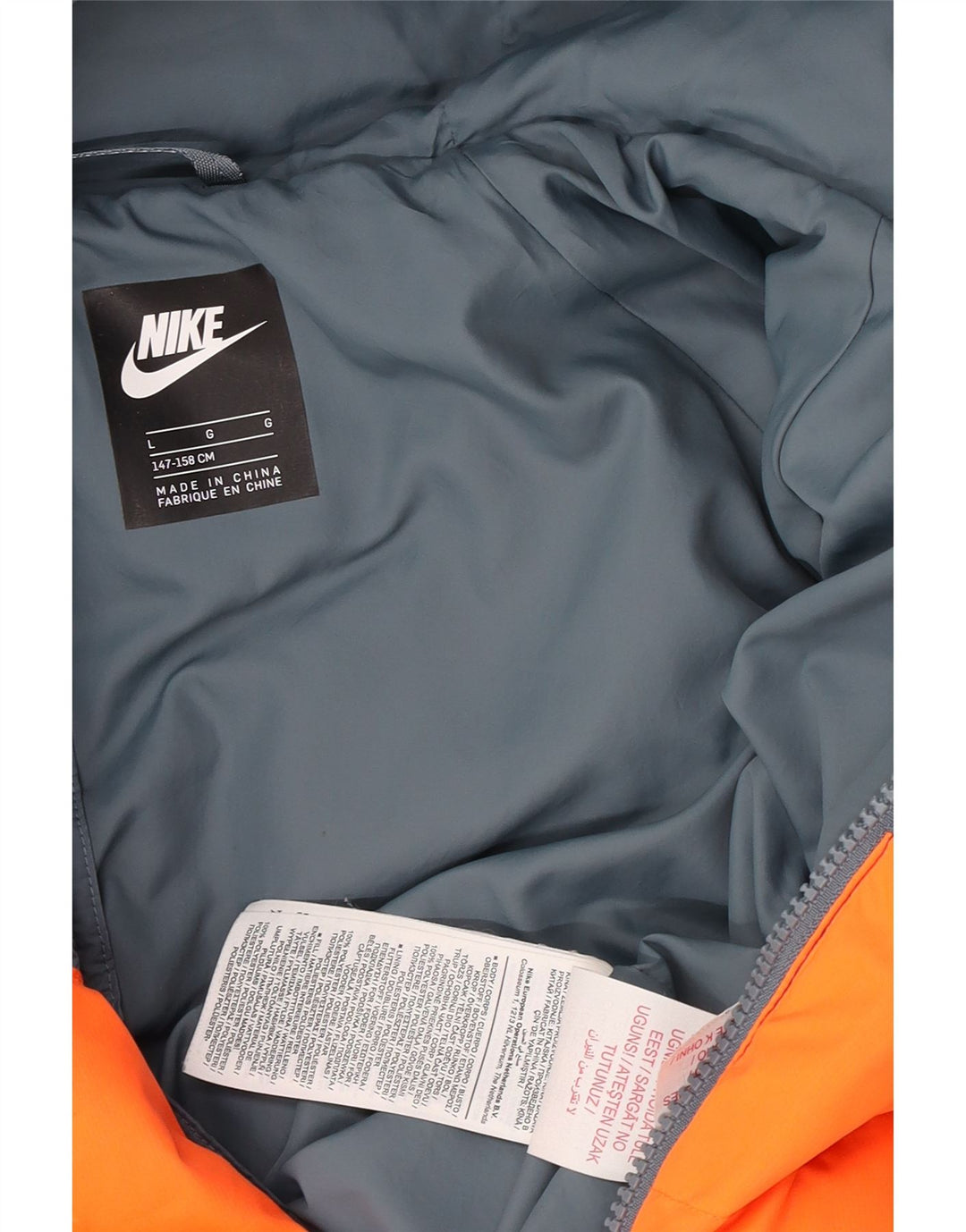 Nike hættejakke til drenge 12-13 år Stor marineblå farveblok