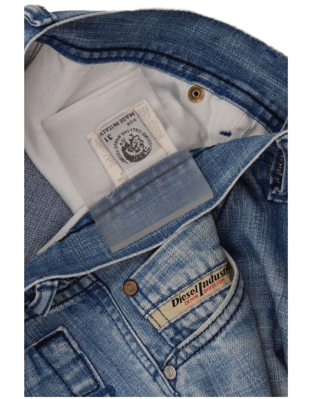 Diesel Straight Jeans til mænd W31 L28 Blå Bomuld