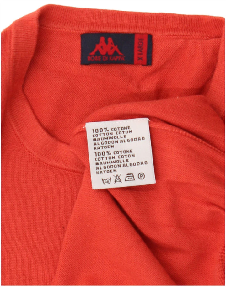 Kappa Herre sweater med rund hals XL rød bomuld