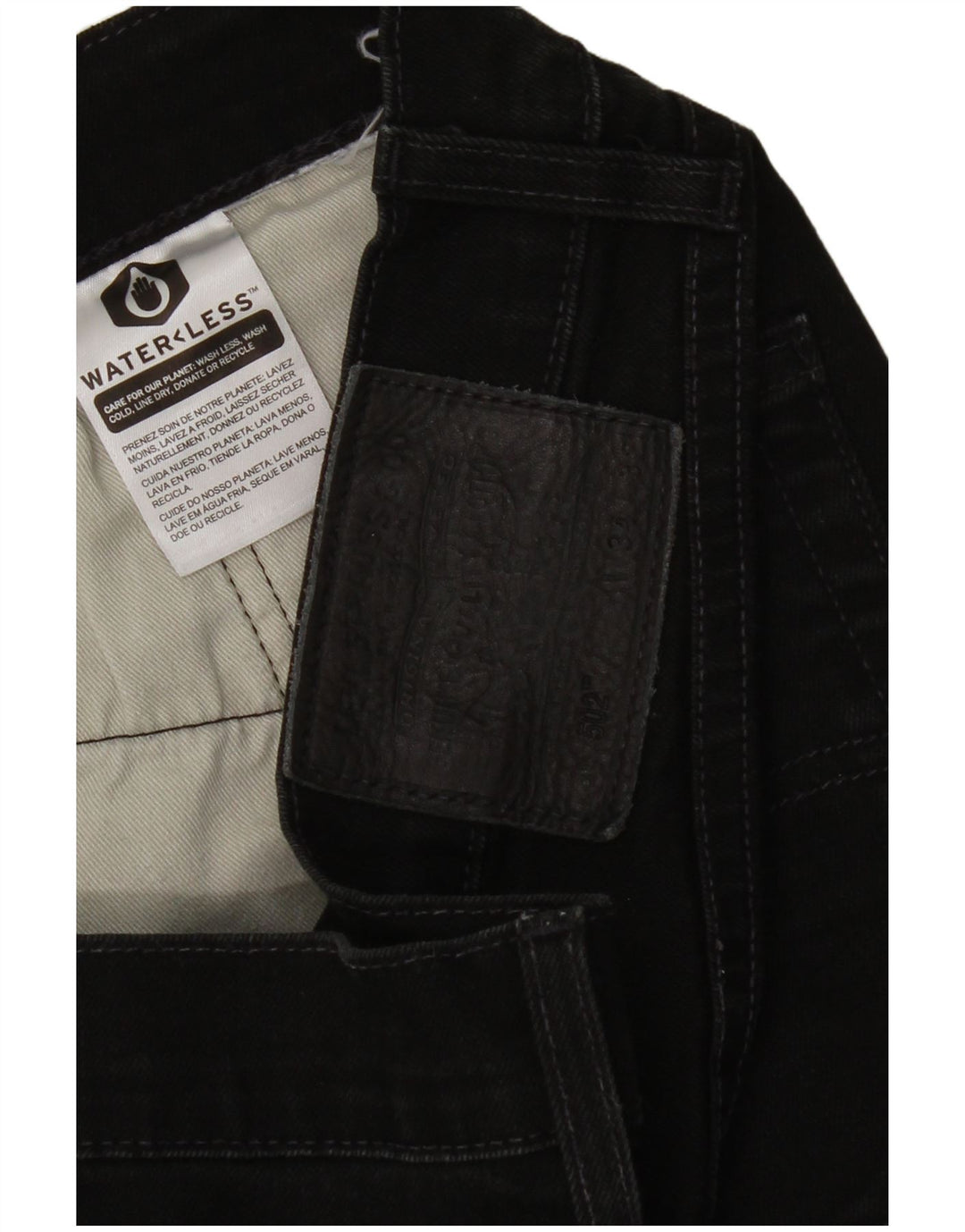 Levi's Herre 502 tilspidsede jeans W34 L32 Sort