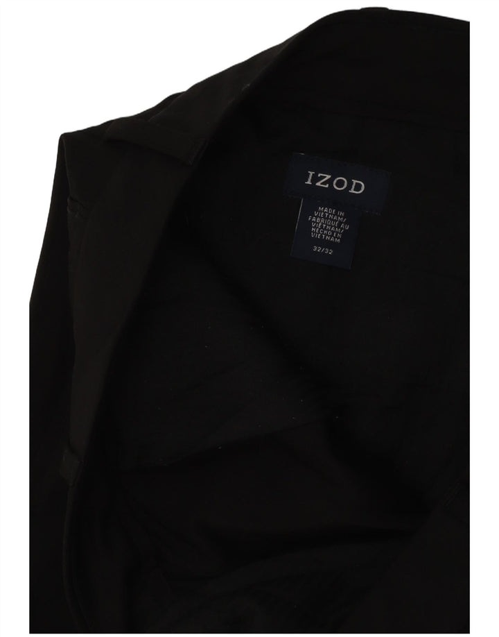 IZOD Straight Chino Bukser til mænd W32 L29 Sort