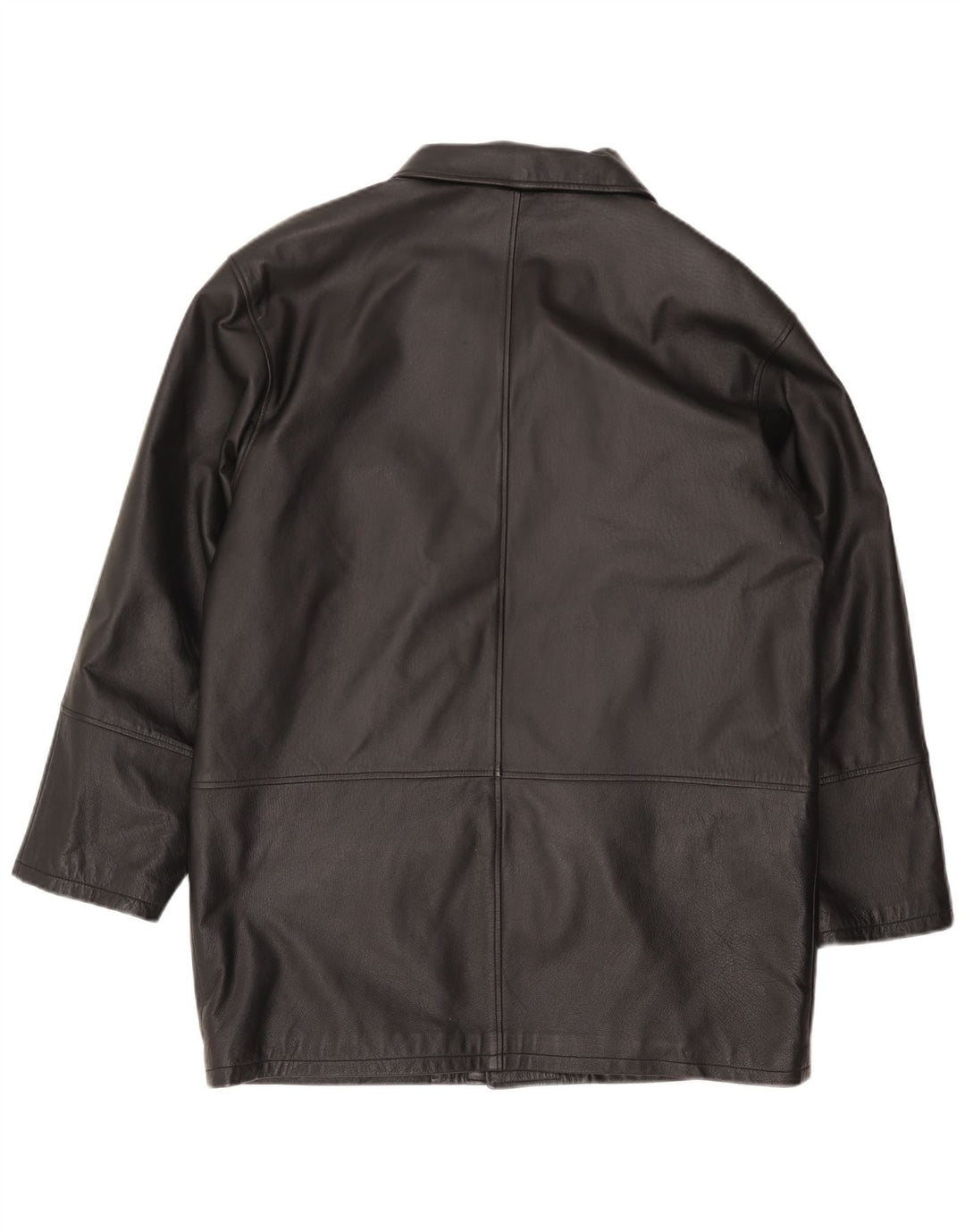 ROVER&LAKES Læderfrakke til mænd IT 48 Mellem sort læder