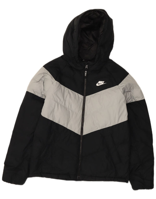 Nike hættejakke til drenge 13-14 år XL Sort Colourblock Polyester