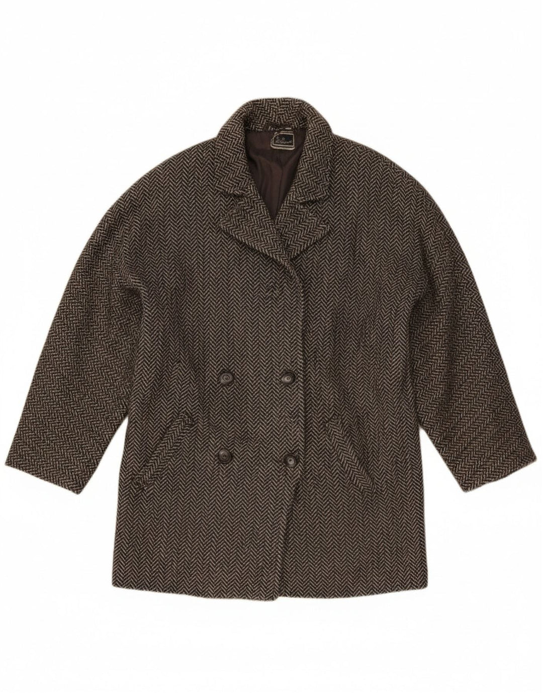 Luisa Spagnoli Dame Blazer Jacket UK 12 Medium Grey Herringbone