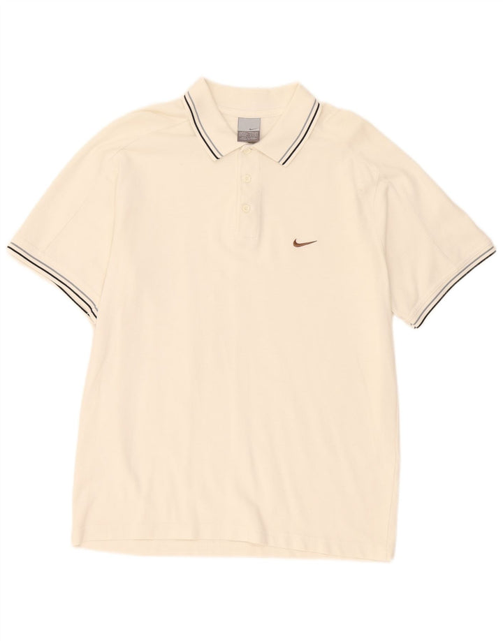 Nike Polo skjorte til mænd UK 39/41 Medium White