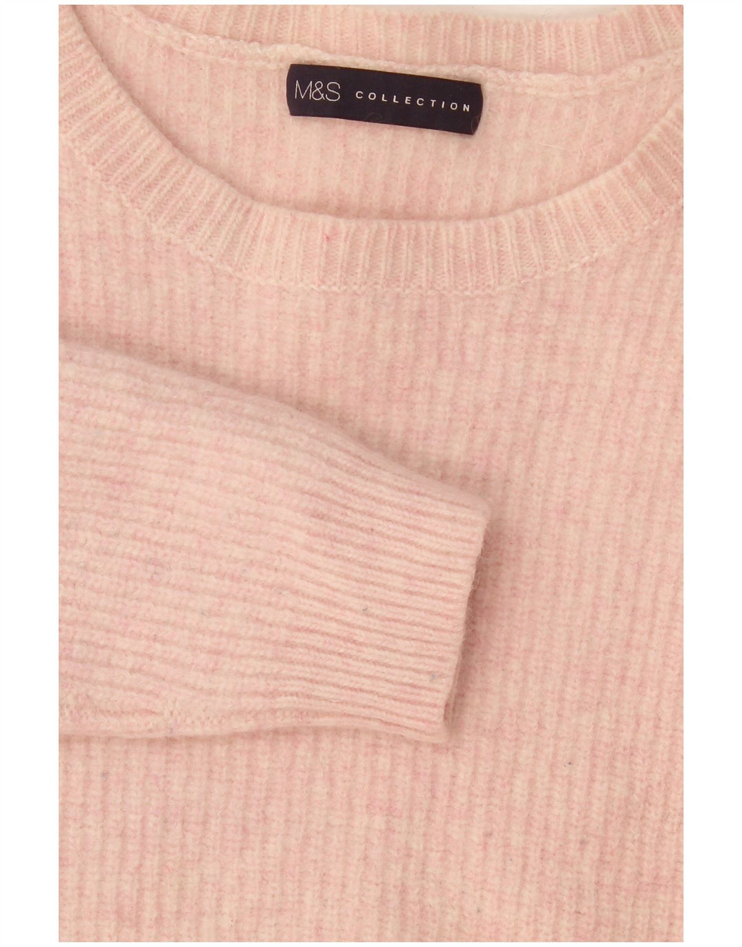 Marks & Spencer Dame Boat Neck Jumper Sweater UK 14 Medium Pink