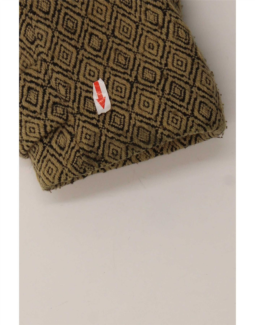 Vintage Dame Ærtefrakke UK 12 Medium Beige Argyle/Diamond New Wool