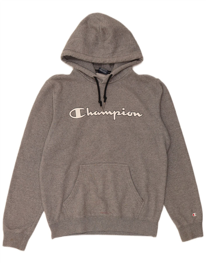 Champion Herre grafisk hættetrøje Jumper Medium Grey Flecked Bomuld