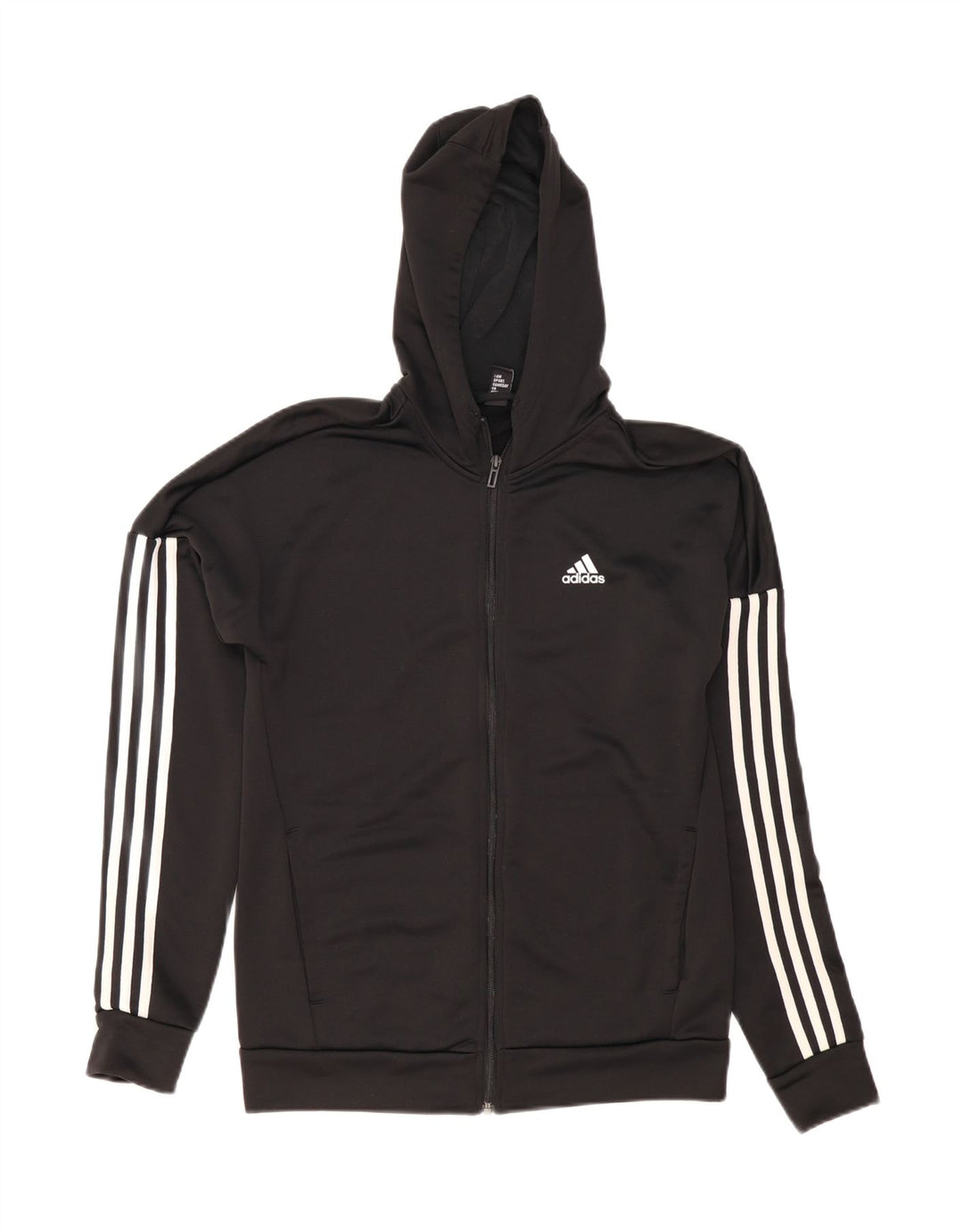 Adidas Hættetrøje med lynlås til mænd UK 38/40 Medium Sort Polyester