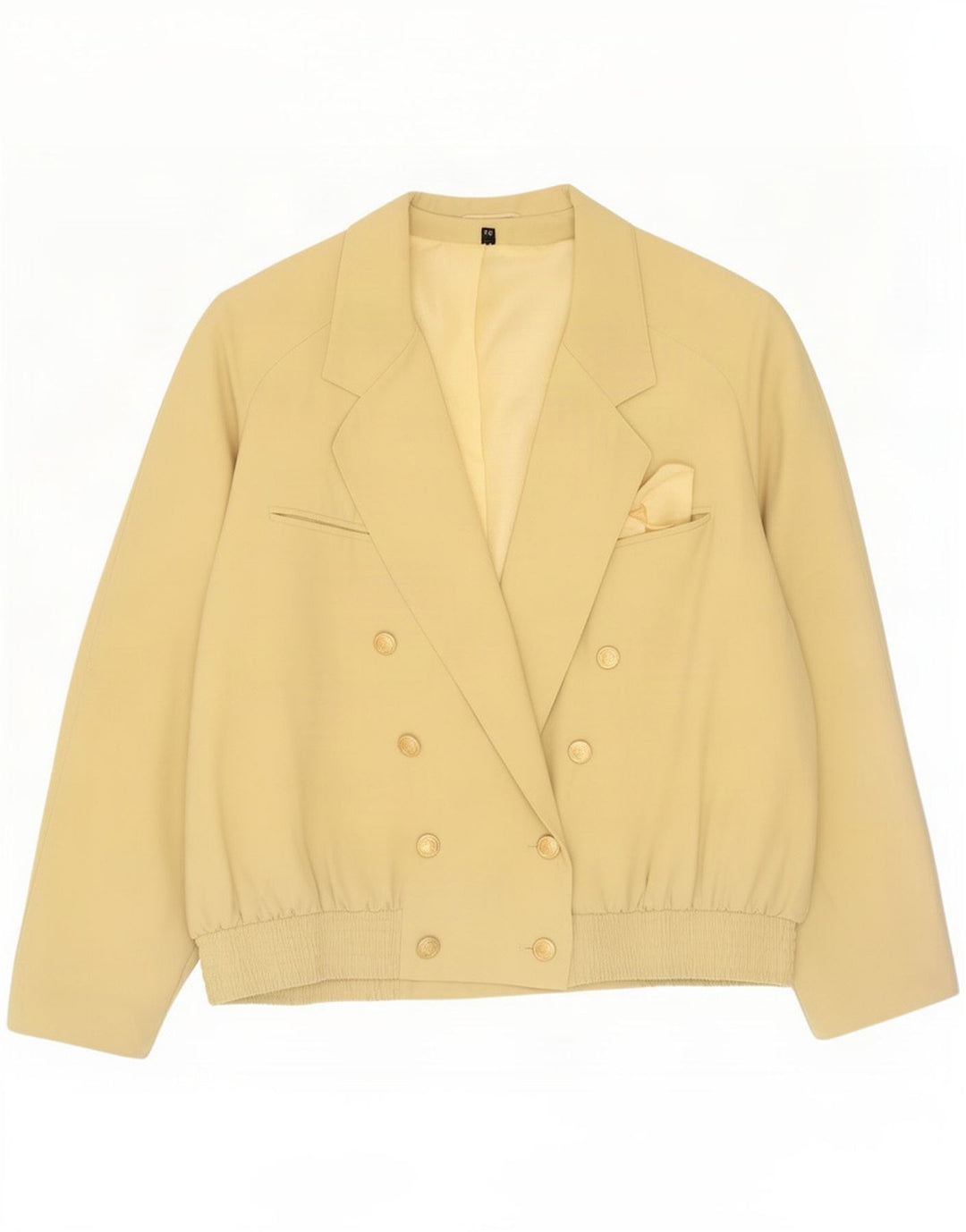 Trevira Dame Dobbeltradet Oversized Bomberjakke IT 44 Medium Gul