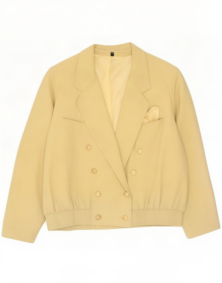 Trevira Dame Dobbeltradet Oversized Bomberjakke IT 44 Medium Gul