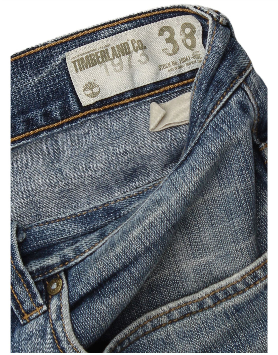 TIMBERLAND Straight jeans til mænd W38 L31 blå bomuld