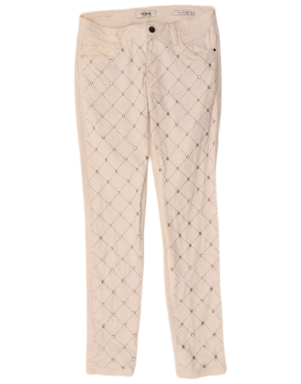 Guess Womens Sexy Curve Skinny Jeans W28 L28 Hvid Geometrisk Bomuld