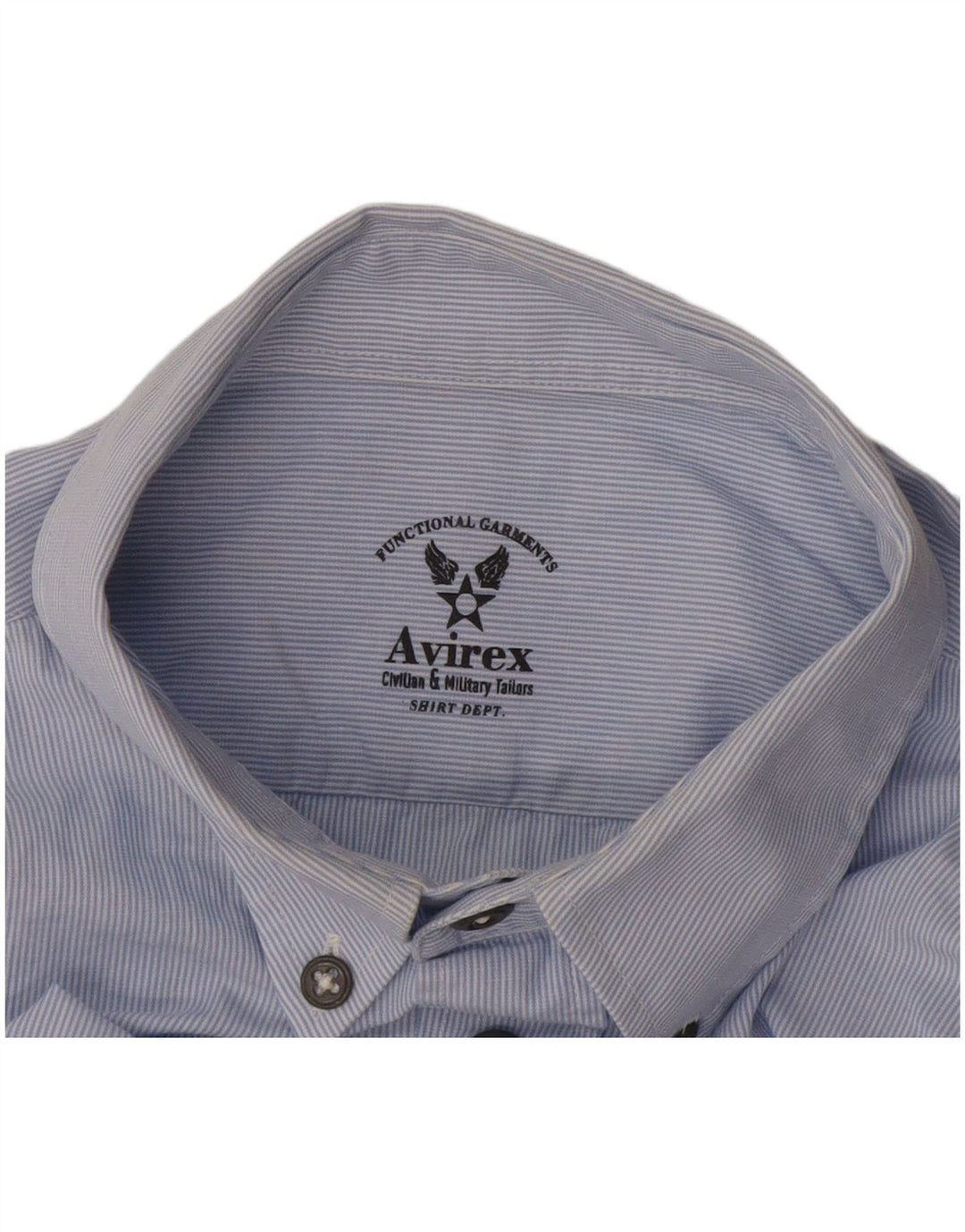 Avirex Herreskjorte Medium Blue Pinstripe