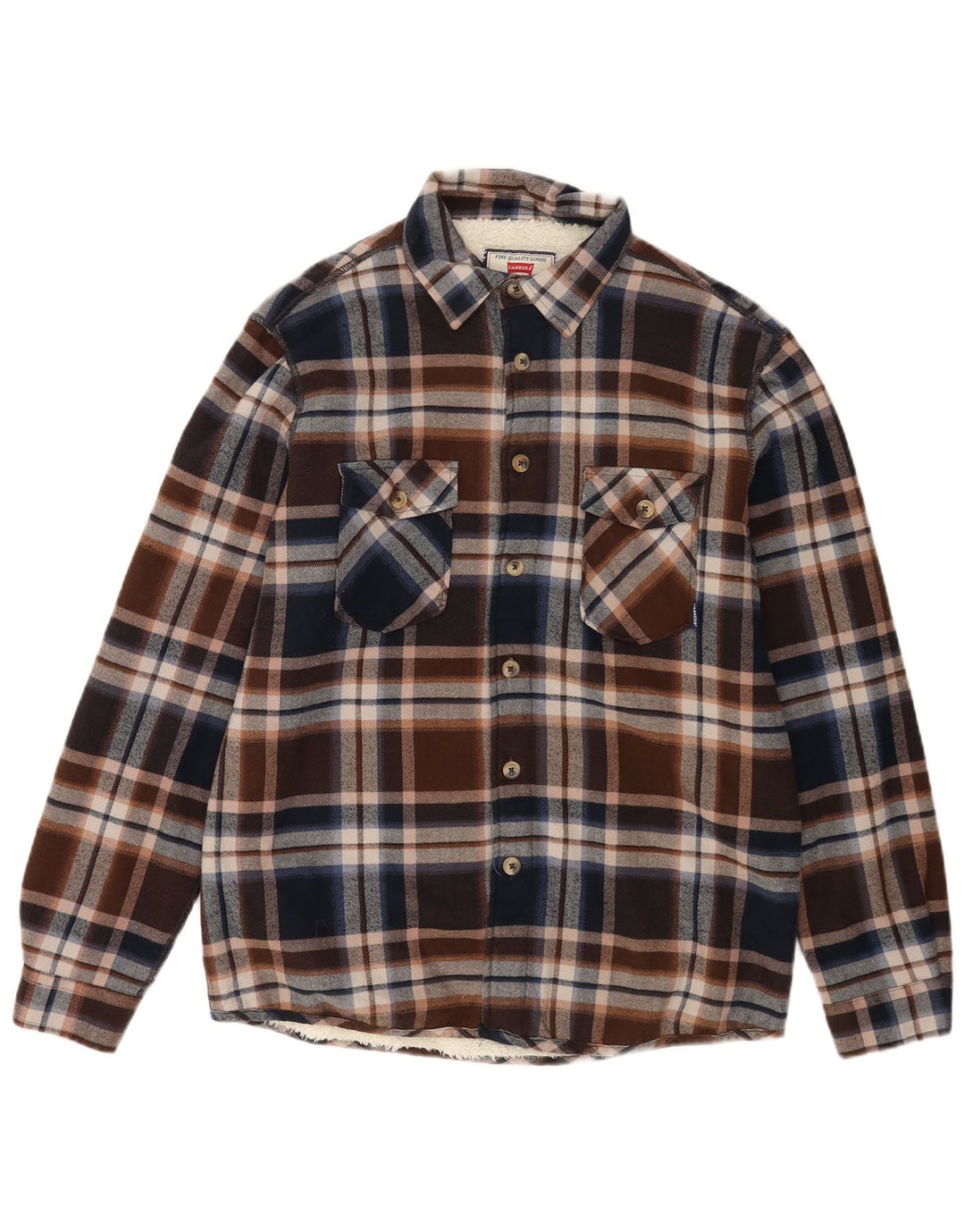 Carrera herre skovhugger flannel skjorte medium brun ternet
