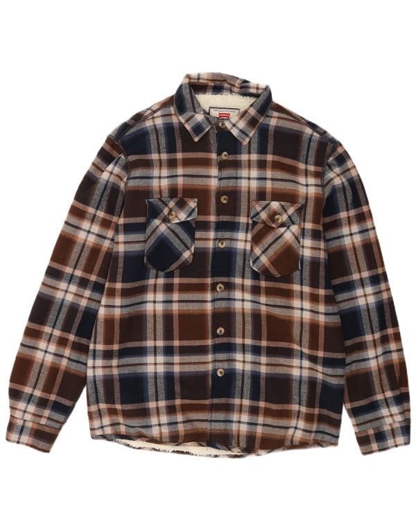 Carrera herre skovhugger flannel skjorte medium brun ternet