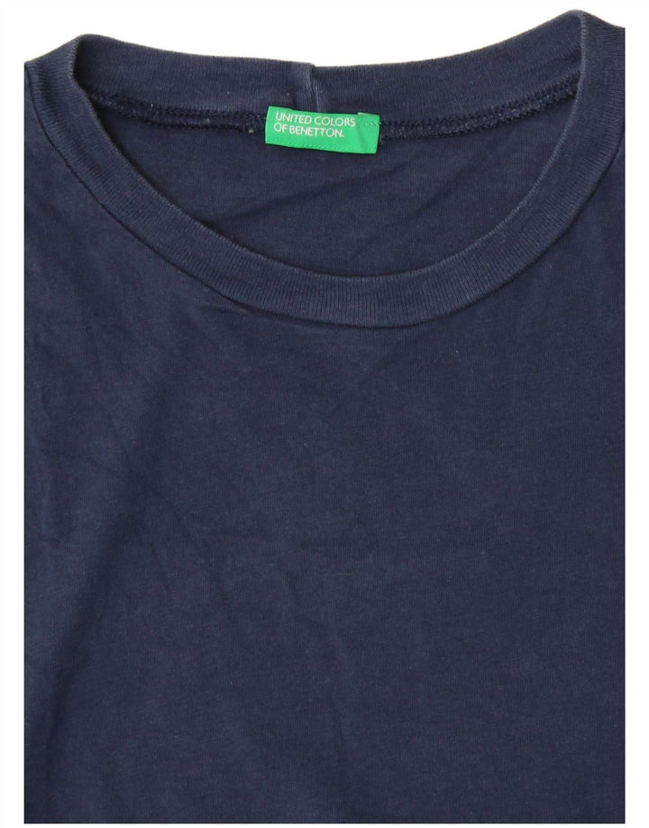 BENETTON Mens T-Shirt Top XS Navy Blue