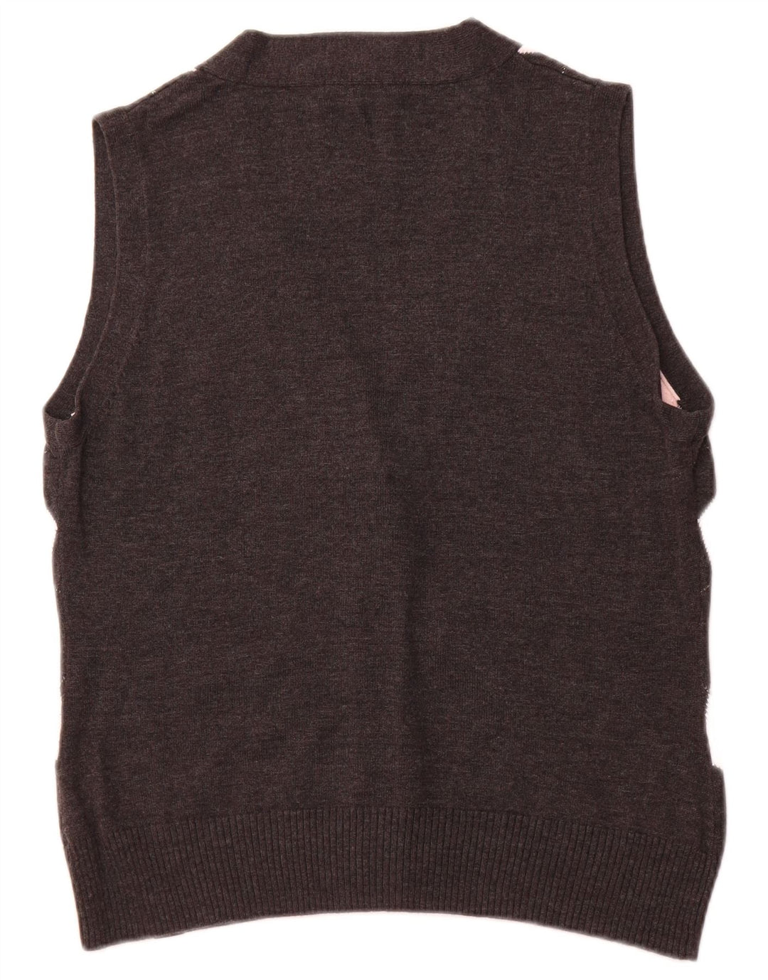 TOM TAILOR Dame Crop Cardigan Sweater UK 18 XL Sort Argyle/Diamond