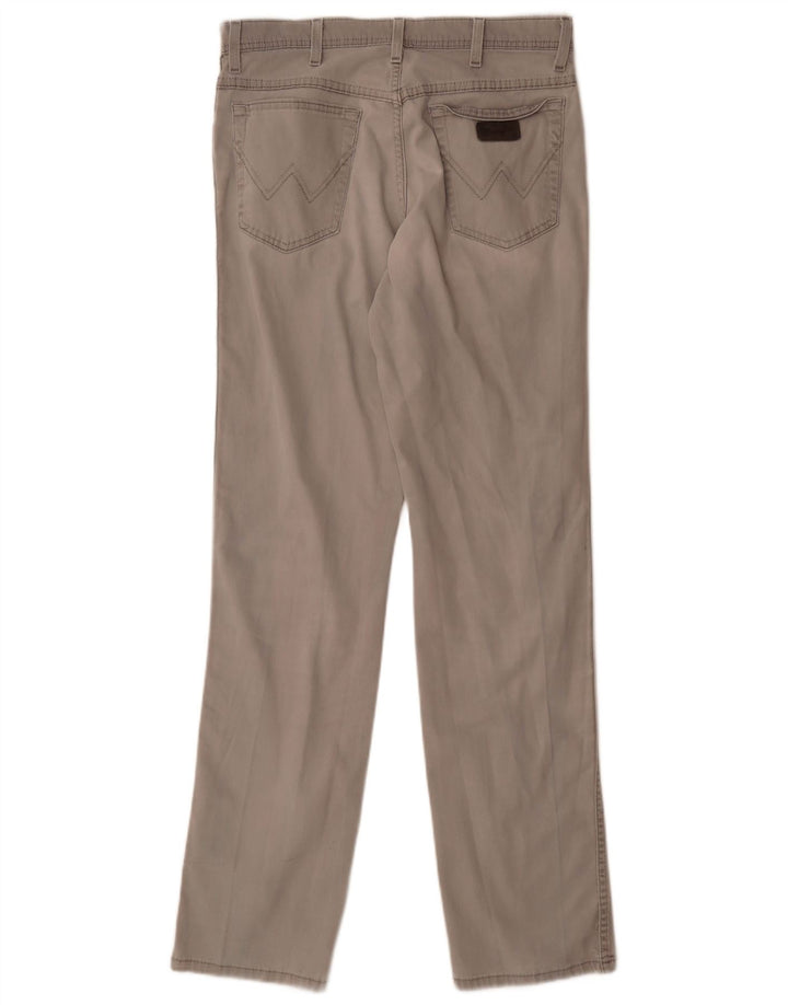 Wrangler Herre Texas Stretch Straight Jeans W33 L34 Grå Bomuld
