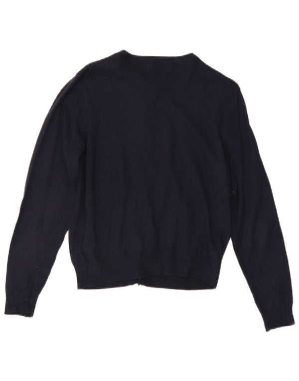 Marks & Spencer Dame Cardigan Sweater UK 14 Large Navy Blue Viscose
