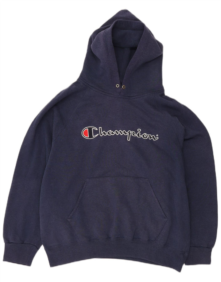 CHAMPION Dame grafisk oversized hættetrøje Jumper UK 14 Medium Navy Blue
