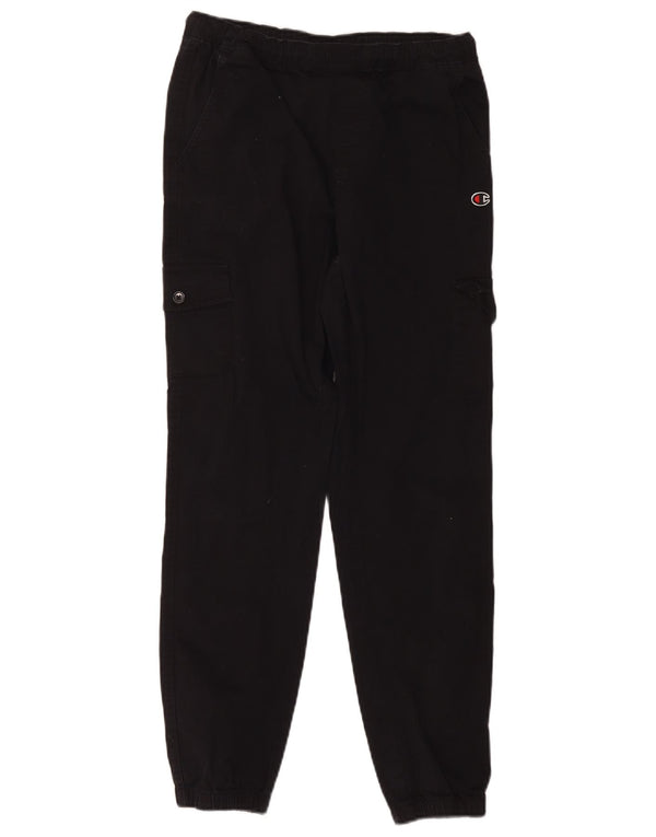 Champion Girls Joggers Cargo Trousers 13-14 Years XL W32 L27 Black Cotton
