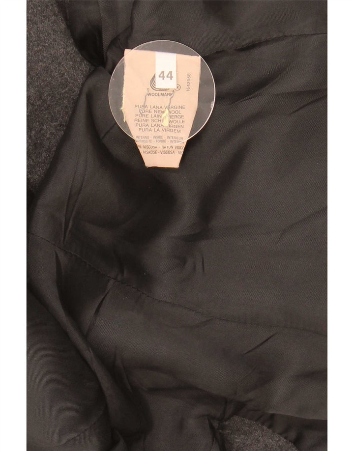 Benetton Dame 5-knaps blazerjakke IT 44 Medium Grey Virgin Wool