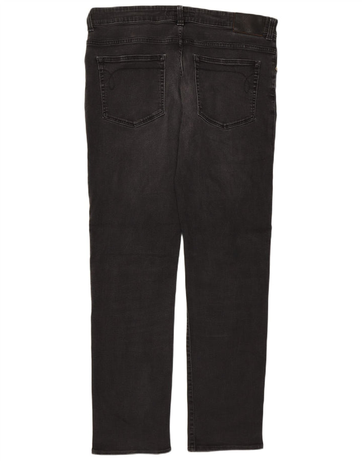 Calvin Klein Straight Jeans til mænd W36 L32 Grå bomuld