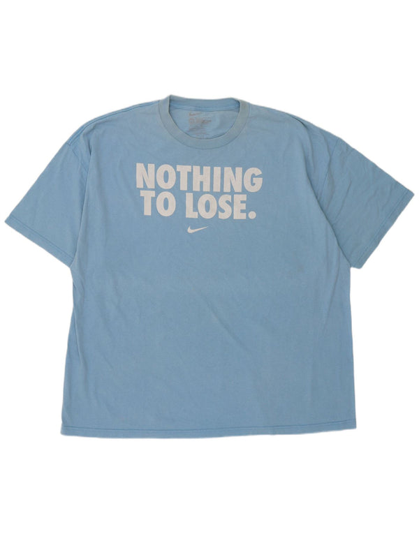 Nike Herre Loose Fit Grafisk T-Shirt Top 3XL Blå