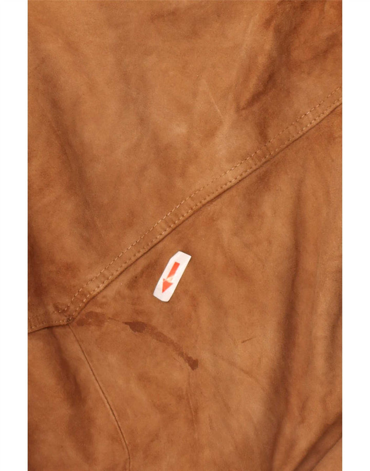 Yorn Dame Oversized ruskindsfrakke EU 40 Mellembrun Læder