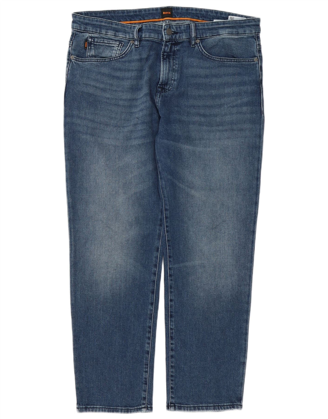 Hugo Boss Herre Regular Fit Straight Jeans W30 L30 Blå Bomuld