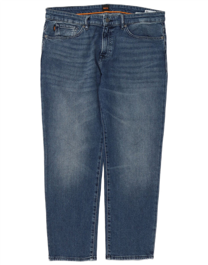 Hugo Boss Herre Regular Fit Straight Jeans W30 L30 Blå Bomuld