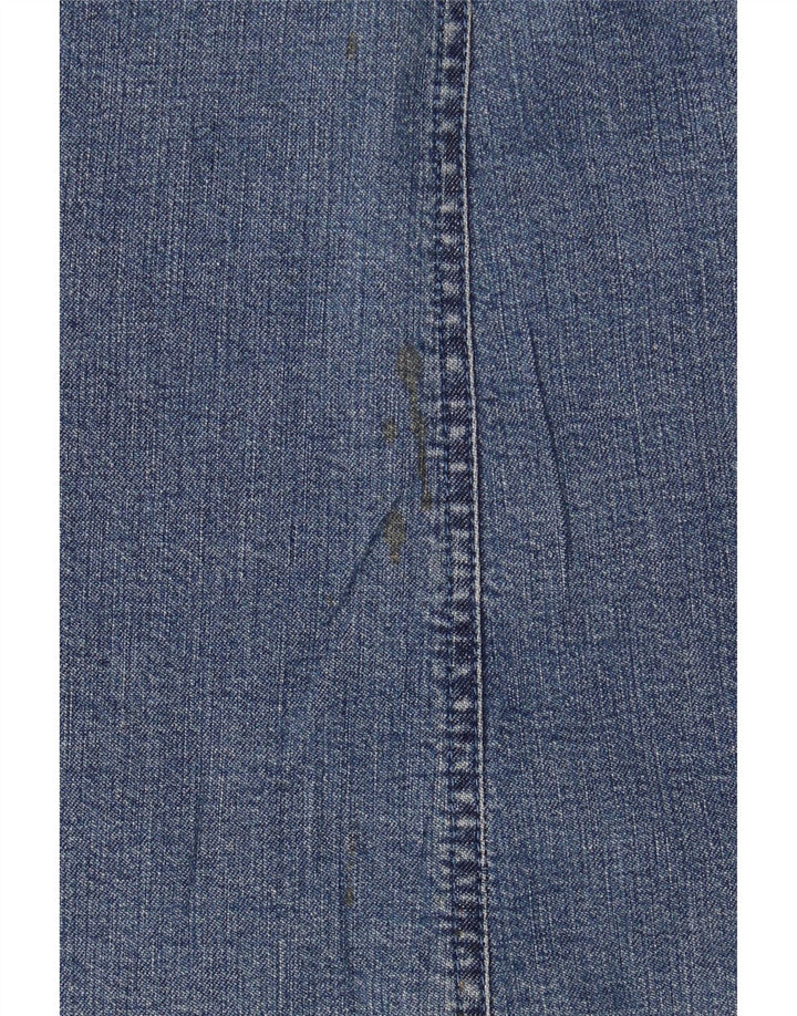 ARMANI Dame Denim Nederdel UK 14 Medium W28 Blå Bomuld