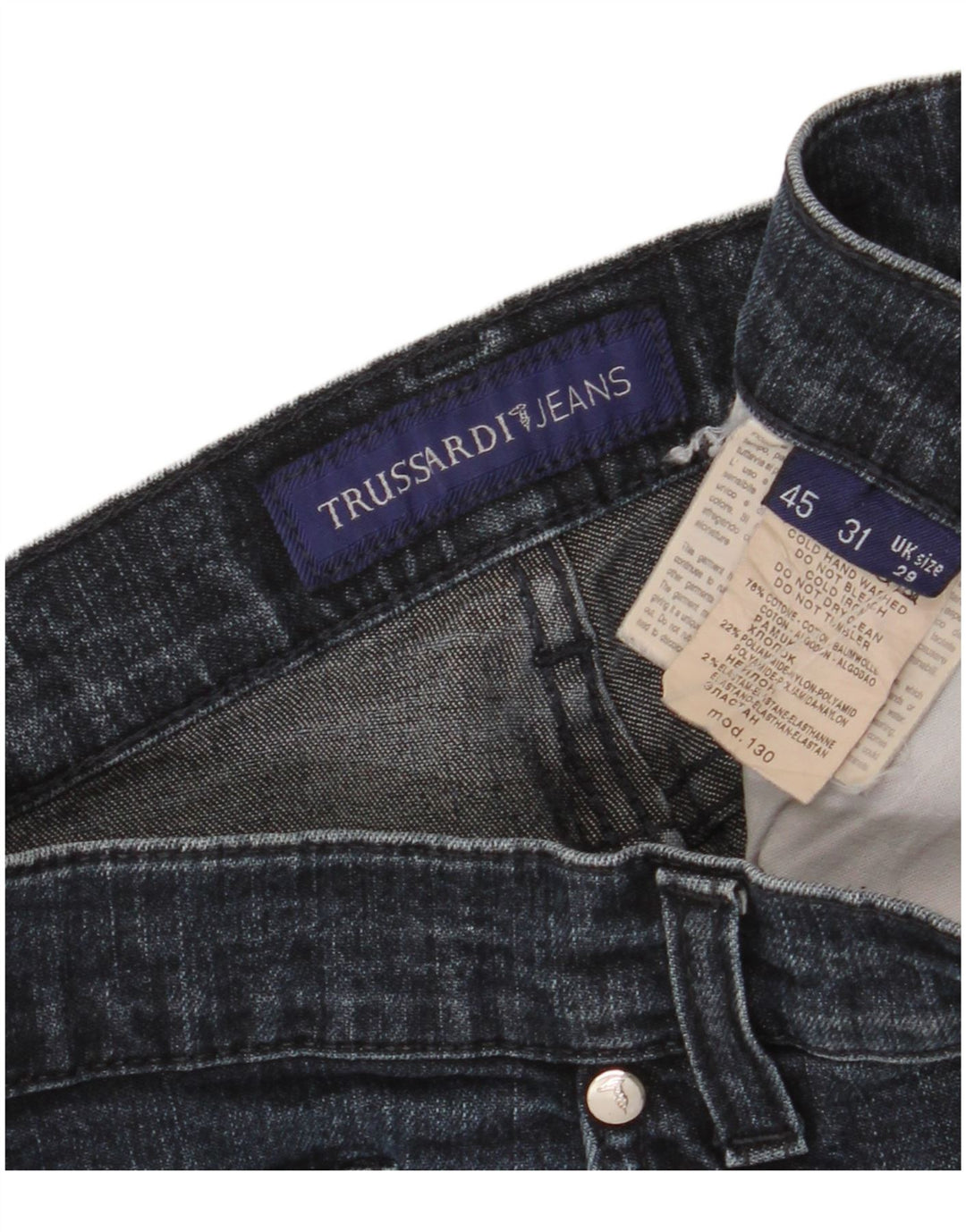 Trussardi lige jeans til kvinder W29 L28 Marineblå bomuld