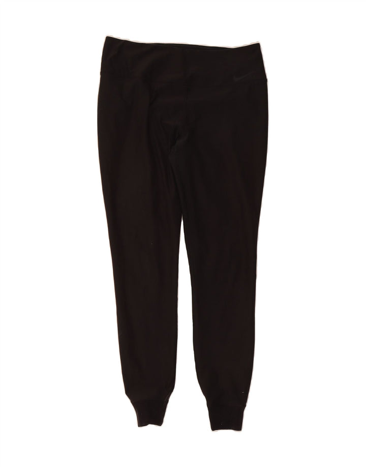 NIKE Womens Dri Fit Tracksuit Trousers Joggers UK 14 Large Black Polyester Vintage Nike and Second-Hand Nike from Messina Hembry 