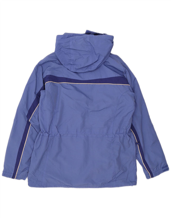 L.L.BEAN vindjakke med hætte til kvinder UK 14 Medium Blue Colourblock