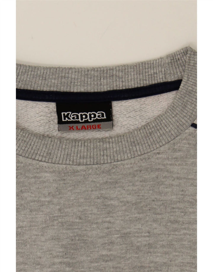 KAPPA Mens Sweatshirt Jumper XL Grey Cotton Vintage Kappa and Second-Hand Kappa from Messina Hembry 