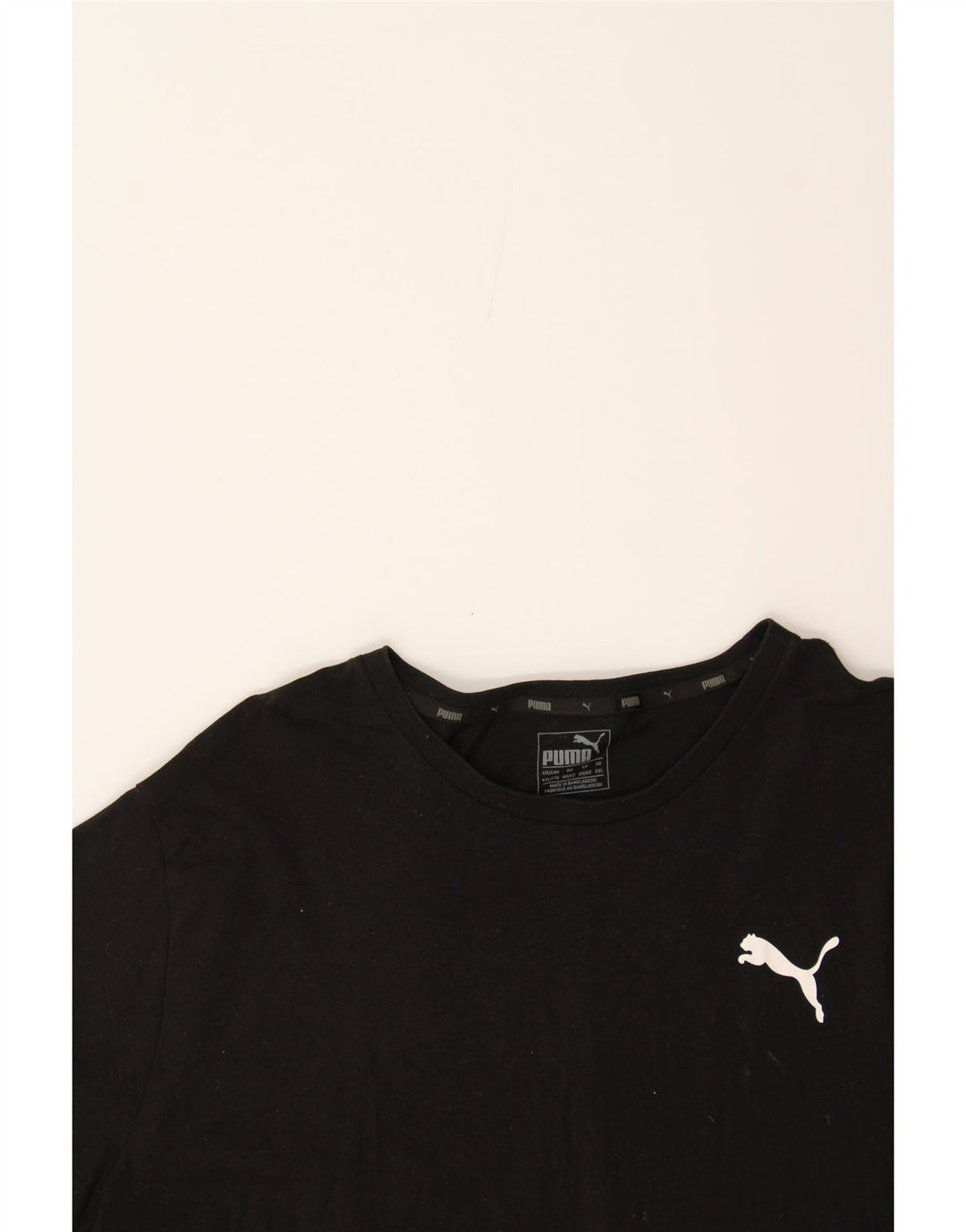 PUMA Mens T-Shirt Top 2XL Black Cotton Vintage Puma and Second-Hand Puma from Messina Hembry 