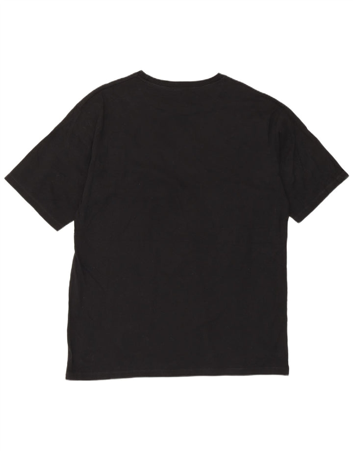 Zara Herre Grafisk T-Shirt Top XL Sort Bomuld