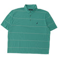 NAUTICA Mens Polo Shirt 3XL Green Striped