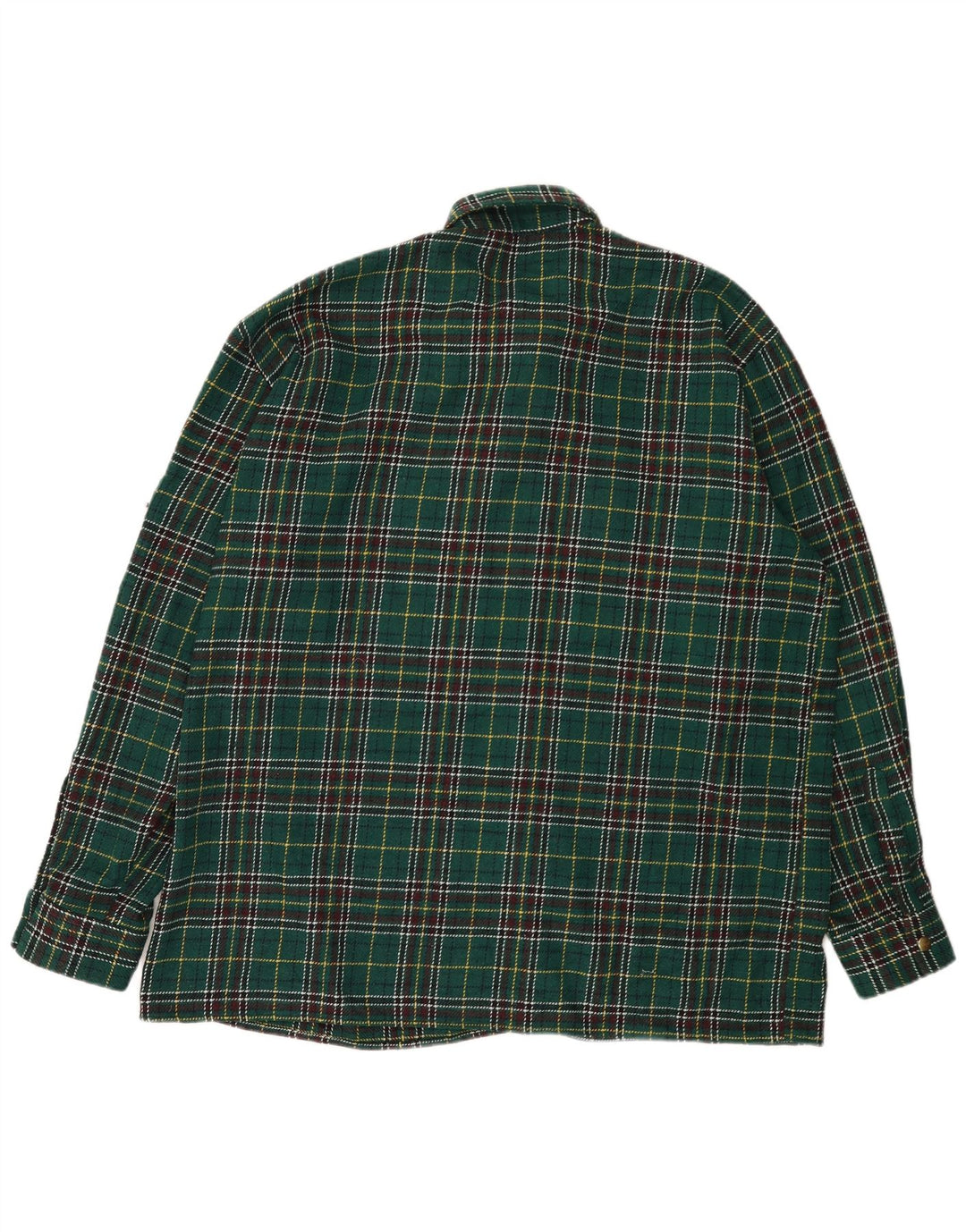 Vintage Herre Overshirt Flanell Shirt 2XL Grøn Ternet